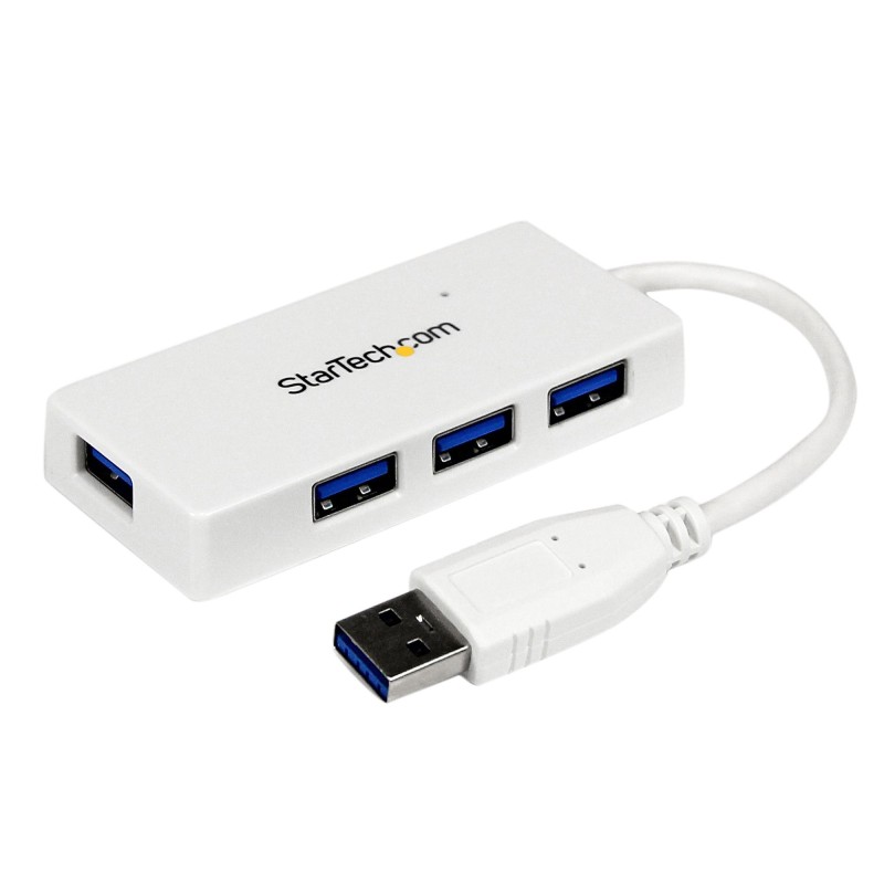 4 Port USB 3.0 SuperSpeed Hub - Weis